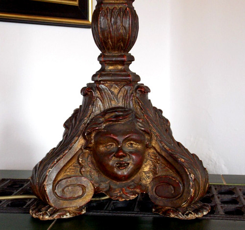 Antico sgabello tavolo - sgabello,