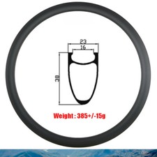 Cerchio carbonio 700C 38*23 mm bici da strada basalto V freno clincher 16-36 fori UD 3K 12K