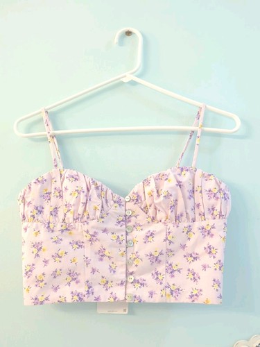 Canotta zara viola - zara, floreale