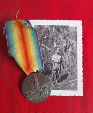 Militaria WW1 Medaglia Interalleata + Foto 1915-1918