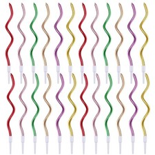 Candeline Compleanno a Spirale,24 Pcs Particolari Candele per Decorazione T