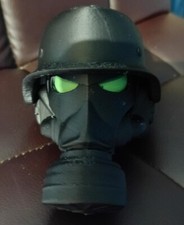 Copertura ELMETTO ACCIAIO - MASCHERA ANTIGAS - OCCHI LUMINOSI - CON ANTIFURTO 