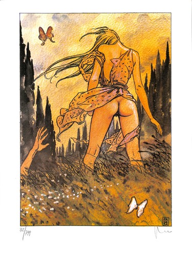 Litografia milo manara - milo,