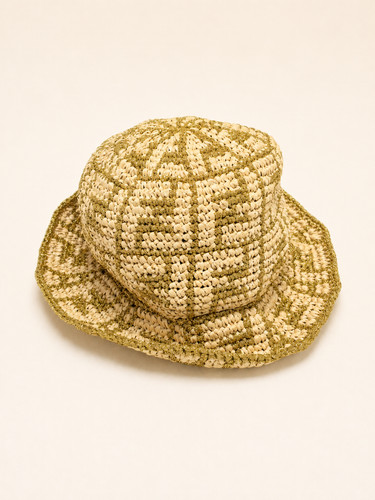 Fendi chapeau raphia - chapeau, lamé