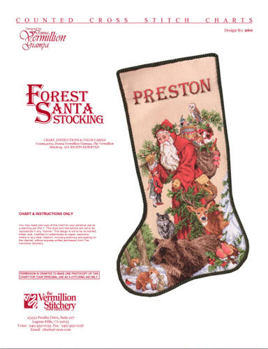 Calza babbo natale foresta - natale,