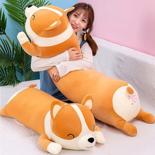 Shiba Inu - Cuscino in Peluche per Cani E Corgi Akita, Morbido Peluche Confortev