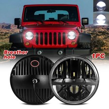 Black round led headlight - 7'',