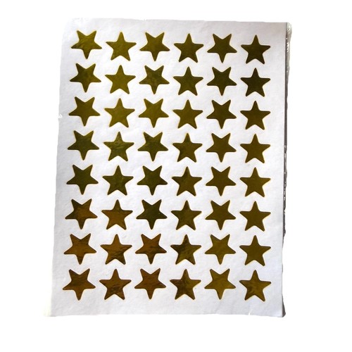 Sticker gold star foglio - sticker, 1