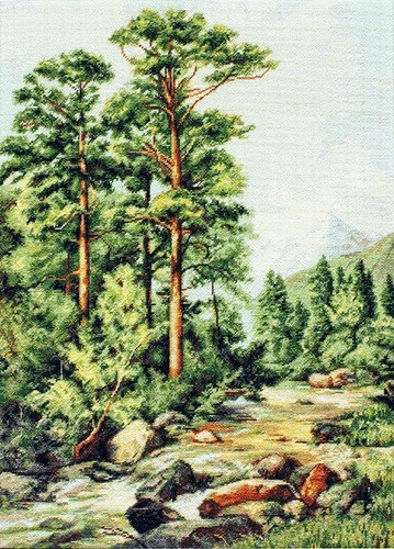 Kit punto croce - -, fiume
