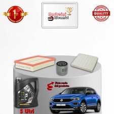 KIT TAGLIANDO 3 FILTRI E OLIO VW T-ROC 1.5 TSI 110KW 150CV DAL 2017 ->