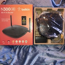 Belkin N300 XR Router Wi-Fi N - Nero con Booster Nettwerk Simple Start Hi Speed