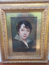 Ritratto  olio su tela epoca 800 attribuito Giacomo Grosso