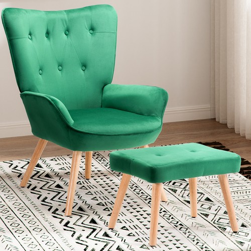 Poltrona con sgabello - poltrona,