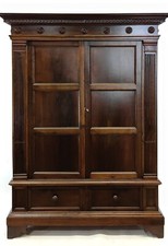 Armadio In Radica Di Noce Ministeriale Canonica Primi 900