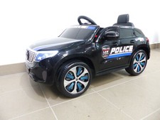 Auto elettrica per bambini Mercedes EQC polizia 2 motori MP3 USB telecomando nero
