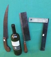 LOTTO 3 VECCHI UTENSILI FALEGNAME SEGACCI VECCHIO SEGACCIO SEGA SQUADRA. N° 14I.