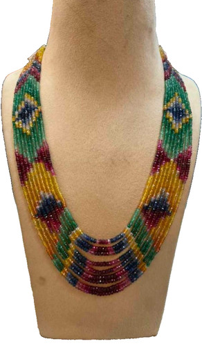 Collana rubino multi zaffiro