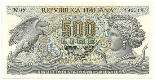 500 lire biglietto stato - lire, di