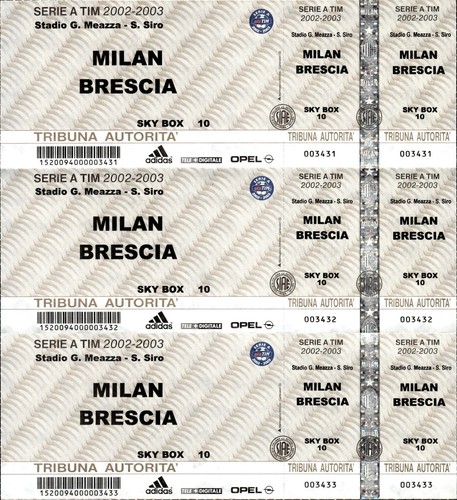 Biglietto stadio milan brescia - biglietto,