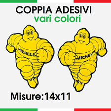 COPPIA DESTRO SINISTRA ADESIVI MICHELIN OMINO OFFICINA RED BULL MONSTER ENERGY 