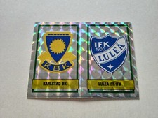 FIGURINA PANINI SVEZIA FOTBOLL 87 BADGE KARLSTAD BK/LULEA FF/IFK n 327