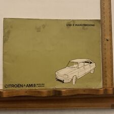 Libretto uso e manutenzione CITROEN  AMI 8, 1974 Originale