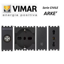 VIMAR ARKE' - PRESA Bipasso 16A 2P ANTENNA TV SAT DEVIATORE ILLUMINABILE -GRIGIO