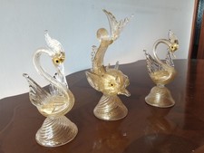 3 soprammobili in vetro di