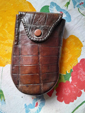 astuccio vintage portasigari pelle di coccodrillo