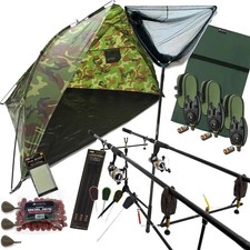 Set pesca carpa con 2 canne