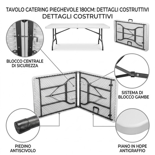 Tavolo catering pieghevole - catering,