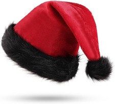Cappello Babbo Natale in Peluche - Berretto Natalizio Caldo per Adulti - Unisex
