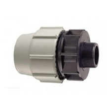RACCORDO MASCHIO 63x2" POLIETILENE A COMPRESSIONE PER IRRIGAZIONE