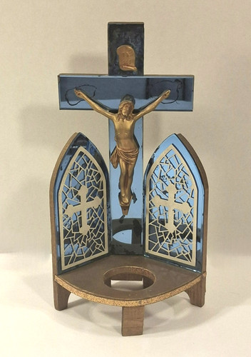 Specchio blu altare casa