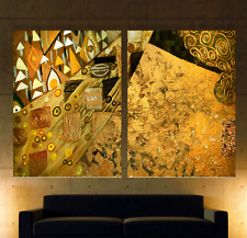 XXL Astratto Tela QUADRO Nero Marrone Oro Giallo Moderno Dipinto Arte Quadro