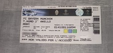 BIGLIETTO CALCIO STADIO TICKET CHAMPIONS LEAGUE JUVENTUS BAYERN MONACO