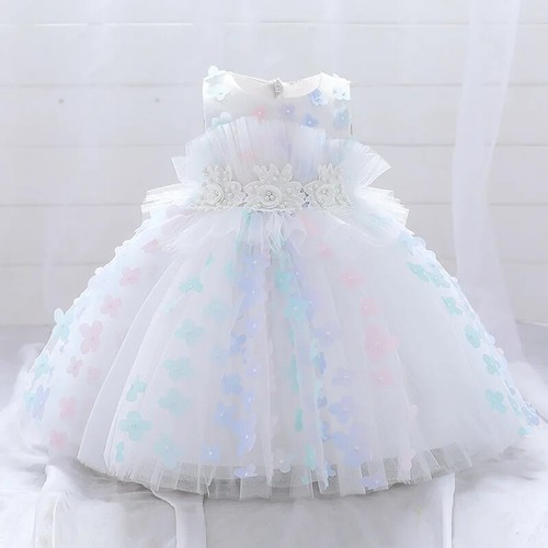 Vestito battesimo fiori - vestito,