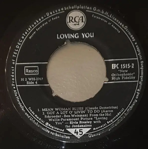 Elvis presley loving you - presley, vol.2