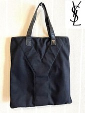Borsa tote Yves Saint Laurent punto Y logo tela YSL nera