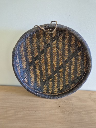 Vintage wicker tray - wicker, wall