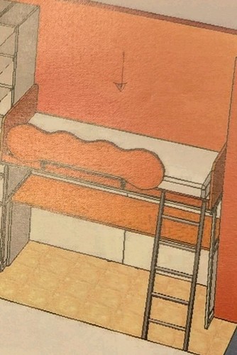 Letto castello con scrivania - con,