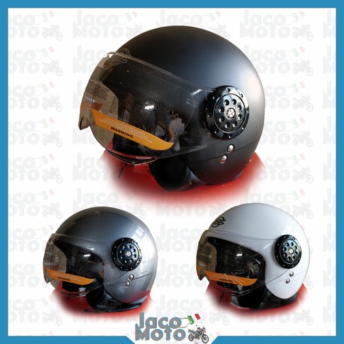 Casco demi jet con visiera - casco,