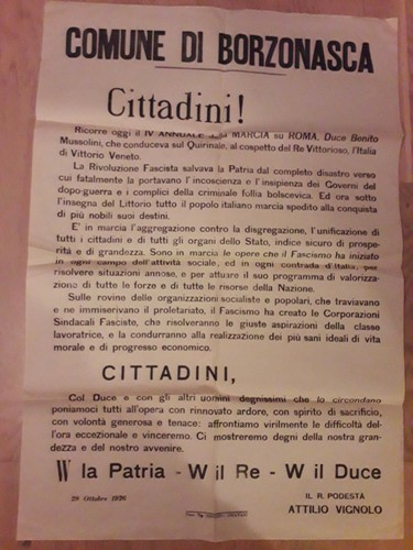 Manifesto rievocazione marcia