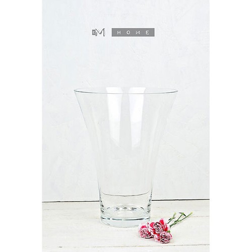 Vetro trasparente fiore vaso - trasparente,