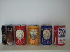 Lattine birra con caravelle
