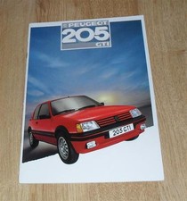 Brochure Peugeot 205 GTI 1987