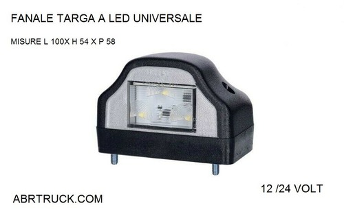 Fanalino targa led - targa, 12/24