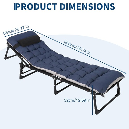 Lettino relax pieghevole - pieghevole, 200cm
