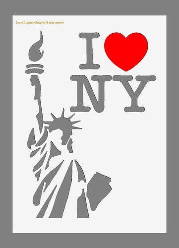 Love new york mylar stencil - york',