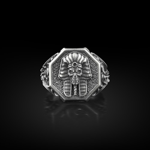 Anello con sigillo teschio